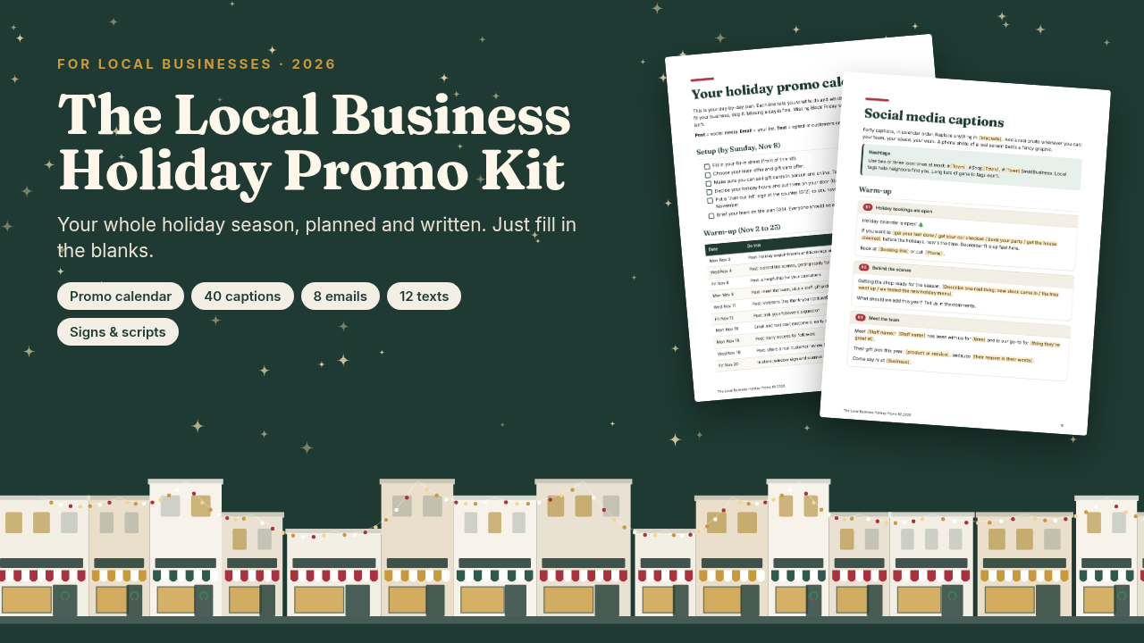 The Local Business Holiday Promo Kit cover
